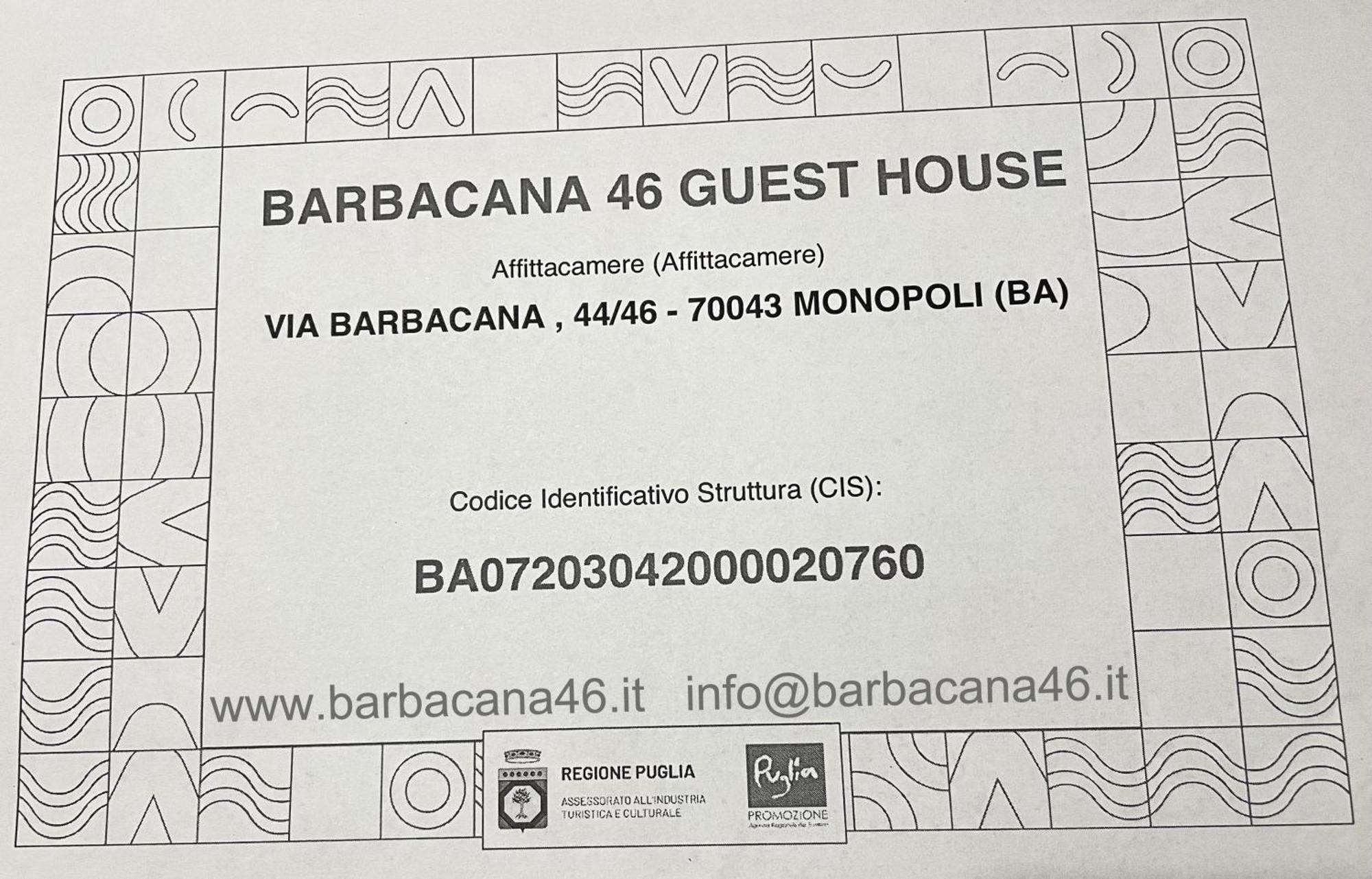 Barbacana46 Guest House Monopoli Zewnętrze zdjęcie